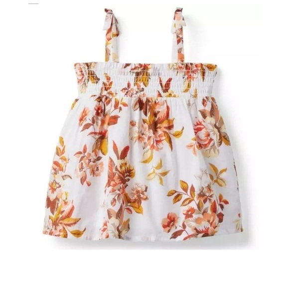 Janie and Jack Girls Floral Cotton Tank Top Size 4 - Picture 1 of 7